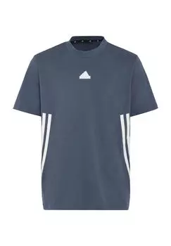 Мужская хлопковая футболка с 3 полосками adidas, цвет Prloin