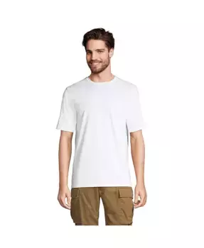 Мужская хлопковая футболка с коротким рукавом из Supima Lands' End, фиолетовый