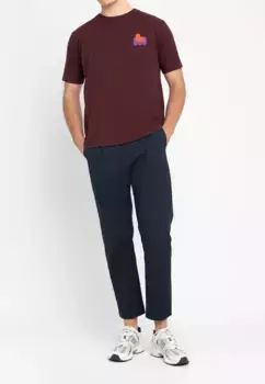 Мужская хлопковая футболка с коротким рукавом Loreak Mendian, гранатовый