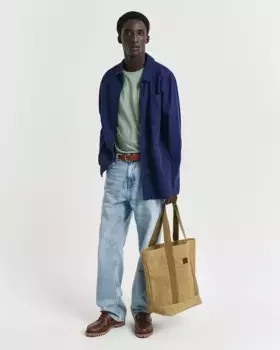 Мужская хлопковая футболка с короткими рукавами Gant, цвет Caqui