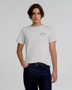 Мужская хлопковая футболка с короткими рукавами Scalpers, светло-серый