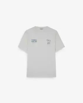 Мужская хлопковая футболка с короткими рукавами Scalpers, кремовый