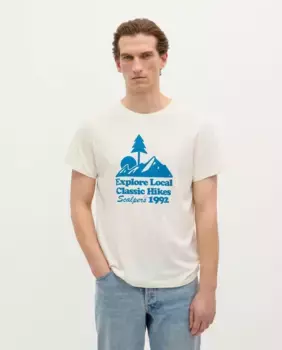 Мужская хлопковая футболка с короткими рукавами Scalpers, кремовый