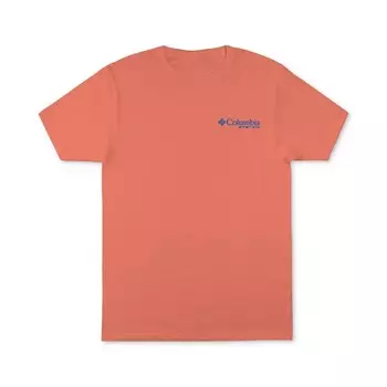 Мужская хлопковая футболка с рисунком Gillie с круглым вырезом Columbia Sportswear, цвет Bright Peach