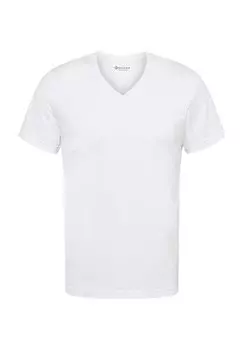 Мужская хлопковая футболка с v-образным вырезом GALERIA essentials, белый