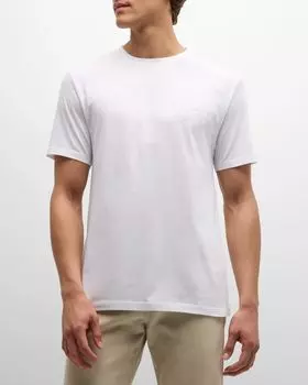 Мужская хлопковая футболка с вышивкой Stefano Ricci, цвет White