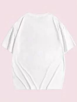 Мужская хлопковая футболка Studio Chunk с графическими буквами и изображениями, белый цвет