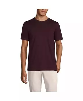 Мужская хлопковая футболка Supima с короткими рукавами Lands' End, фиолетовый