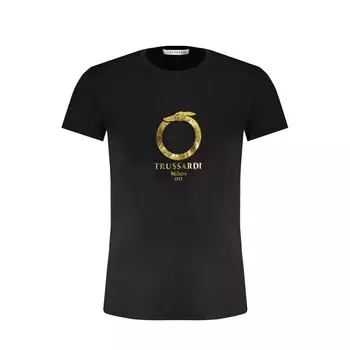 Мужская хлопковая футболка Trussardi, черный