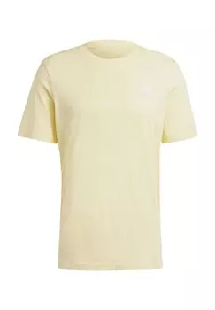 Мужская хлопковая футболка в рубчик Essentials Adidas, цвет Almyel
