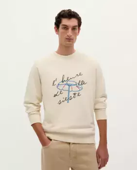 Мужская хлопковая худи классического кроя Scalpers, кремовый