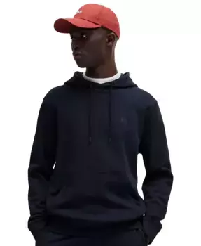 Мужская хлопковая худи с логотипом Regular-Fit Hugo Boss, синий