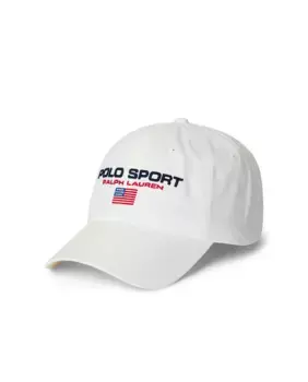 Мужская хлопковая кепка с логотипом Polo Sport Polo Ralph Lauren, белый