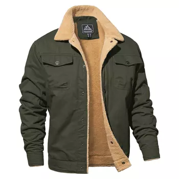Мужская хлопковая куртка-карго Magnivit Sherpa Fleece Lined, зеленый