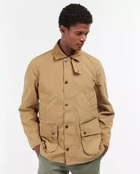 Мужская хлопковая куртка на молнии Barbour, бежевый
