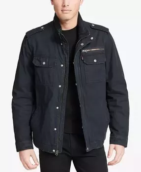 Мужская хлопковая куртка на молнии спереди Levi's, синий