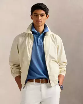 Мужская хлопковая куртка с вышитым логотипом Polo Ralph Lauren, бежевый