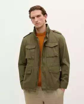 Мужская хлопковая куртка со съемным капюшоном Scalpers, цвет Caqui
