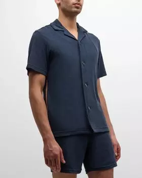 Мужская хлопковая махровая рубашка с короткими рукавами Paul Smith, цвет Multi