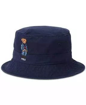 Мужская хлопковая панама-поло из саржи Bear Polo Ralph Lauren, синий