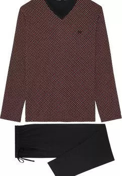 Мужская хлопковая пижама Murray с V-образным вырезом HOM, цвет I004 Black Print