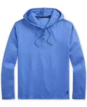 Мужская хлопковая пижама с капюшоном Polo Ralph Lauren, синий