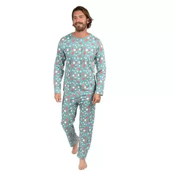 Мужская хлопковая пижама свободного покроя Leveret из двух предметов, аквариум для рыбы