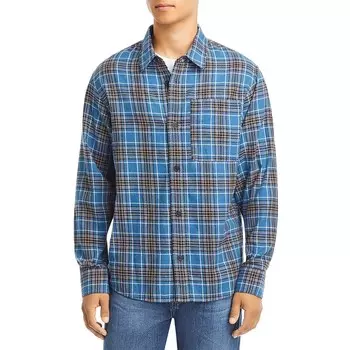 Мужская хлопковая рабочая рубашка на пуговицах APC, цвет Surchemise Graham