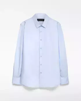 Мужская хлопковая рубашка классического кроя Adolfo Dominguez, голубой