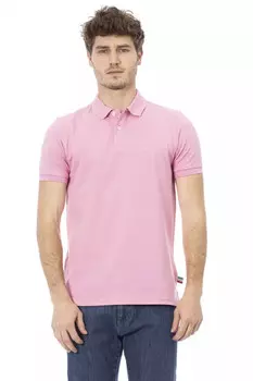 Мужская хлопковая рубашка-поло Baldinini Trend, розовый