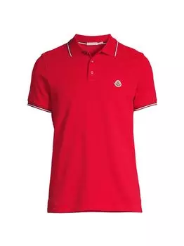 Мужская хлопковая рубашка поло Moncler Moncler, красный