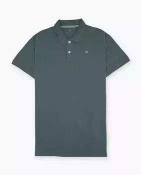 Мужская хлопковая рубашка-поло с короткими рукавами Makarthy, темно-серый