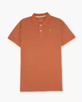 Мужская хлопковая рубашка-поло с короткими рукавами Makarthy, оранжевый