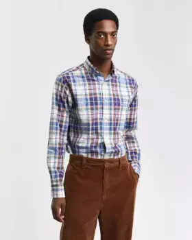 Мужская хлопковая рубашка прямого кроя Gant, бордовый