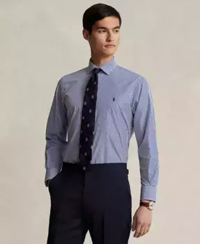Мужская хлопковая рубашка Purepress Oxford Polo Ralph Lauren, синий