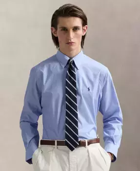 Мужская хлопковая рубашка Purepress Oxford Polo Ralph Lauren, синий
