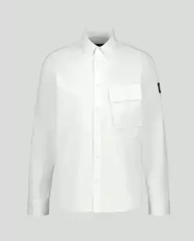 Мужская хлопковая рубашка с нагрудным карманом Belstaff, белый