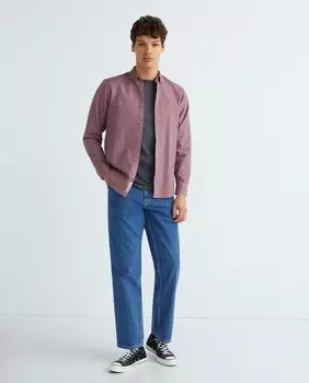 Мужская хлопковая рубашка с вышитым логотипом Carhartt Wip, розовый