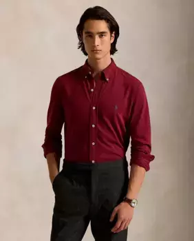 Мужская хлопковая рубашка стандартного кроя Polo Ralph Lauren, красный