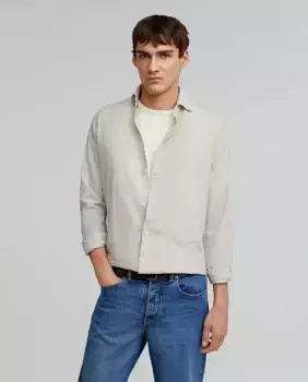 Мужская хлопковая рубашка в полоску стандартного кроя Scalpers, бордовый