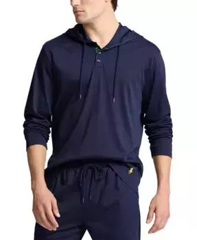 Мужская хлопковая толстовка для сна Polo Ralph Lauren, синий