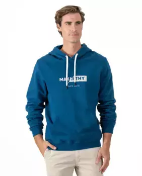 Мужская хлопковая толстовка с капюшоном Makarthy, цвет Azuln