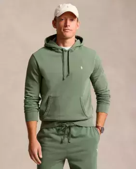 Мужская хлопковая толстовка с капюшоном Polo Ralph Lauren, цвет Verde Mate