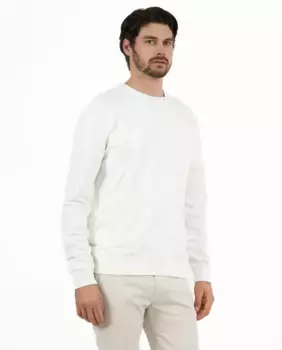 Мужская хлопковая толстовка с круглым вырезом Makarthy, белый