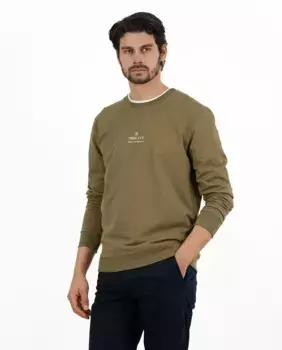 Мужская хлопковая толстовка с круглым вырезом Makarthy, коричневый