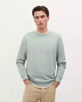 Мужская хлопковая толстовка с отделкой в рубчик Scalpers, голубой