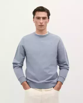 Мужская хлопковая толстовка с отделкой в рубчик Scalpers, синий