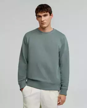 Мужская хлопковая толстовка с вышитым черепом Scalpers, зеленый