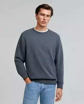 Мужская хлопковая толстовка стандартного кроя Scalpers, темно-синий