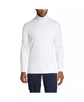 Мужская хлопковая водолазка Supima Lands' End, белый